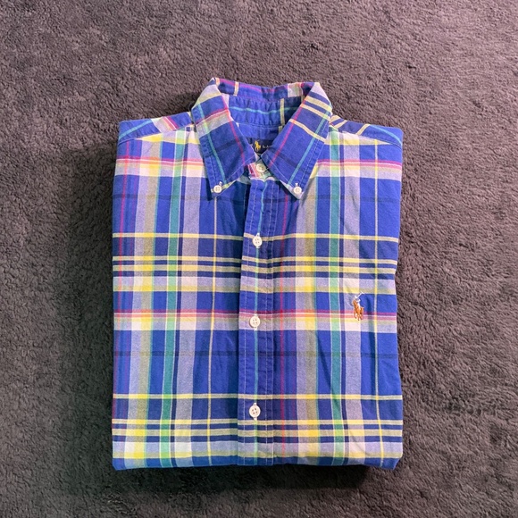 Ralph Lauren button down shirt featuring a multicolor plaid pattern - Picture 3 of 8
